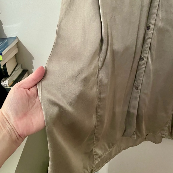 Eileen Fisher 100% Silk Button Up Sleeveless Dress - Picture 6 of 8